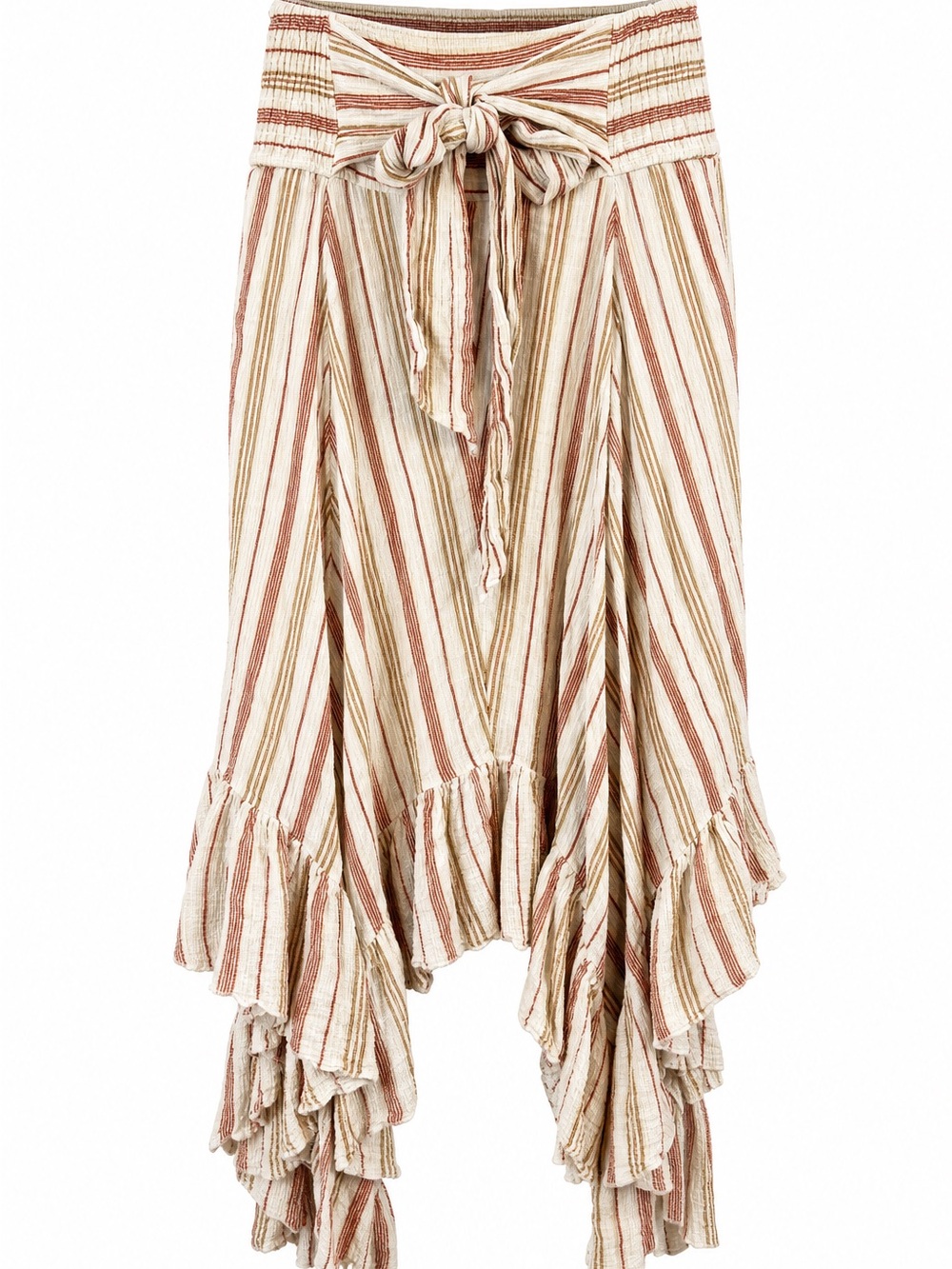 Free People One Maxi Skirt Dress M Giselle Tie Waist Boho Rustic Beachy